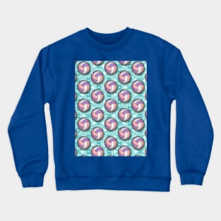 Volleyball Pattern On Geometric Background Crewneck Sweatshirt